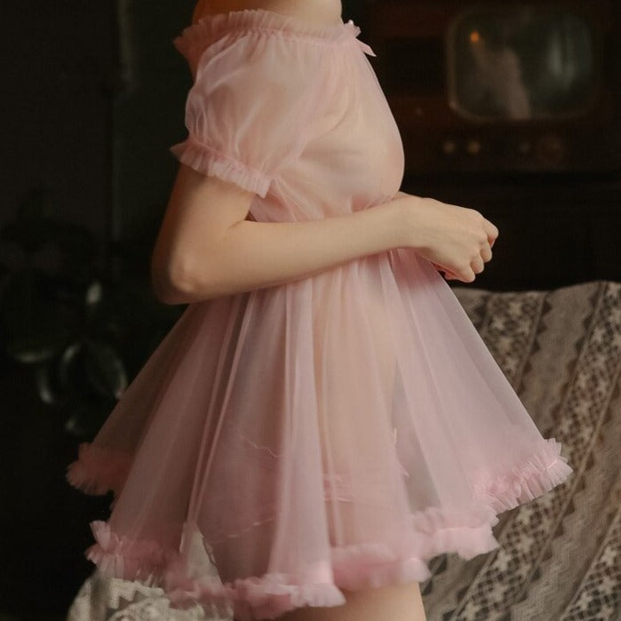 Bielizna nocna tiulowa