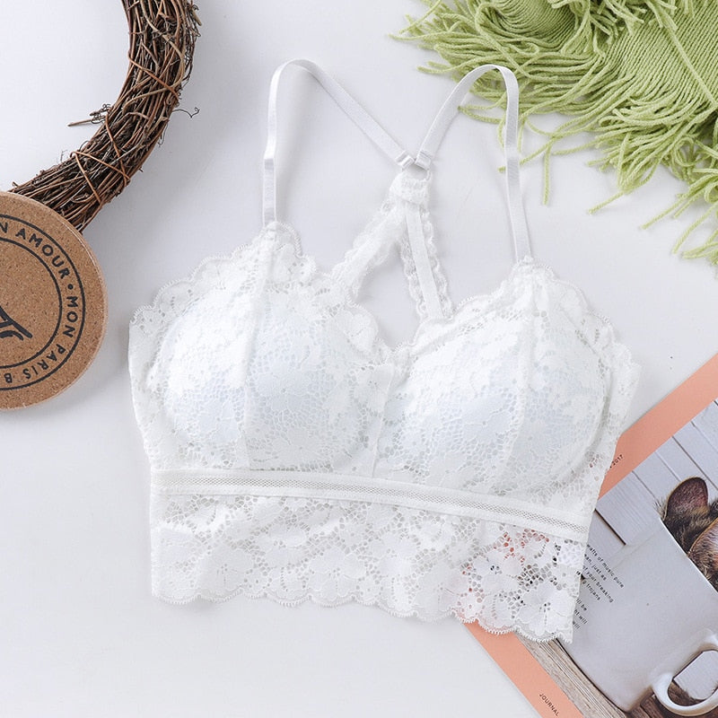 Koronkowy biustonosz PLUS SIZE z ozdobnym tyłem