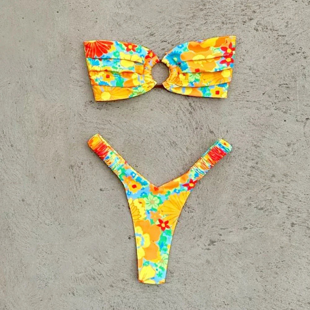 Bikini z printem w kwiaty
