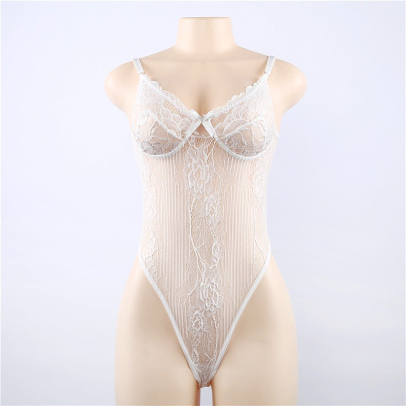 Body koronkowe transparentne