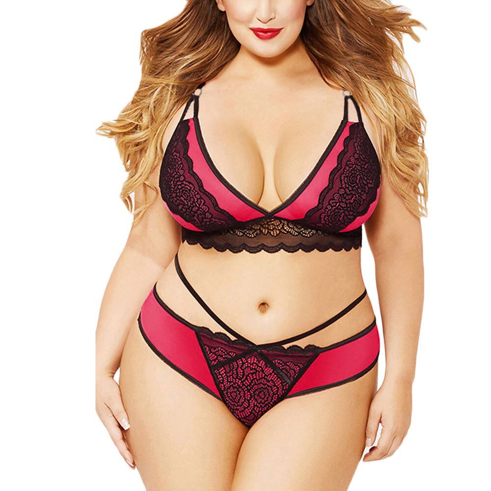 Komplet bielizny PLUS SIZE z koronkowym wykończeniem