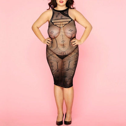 Koronkowe Bodystocking plus size
