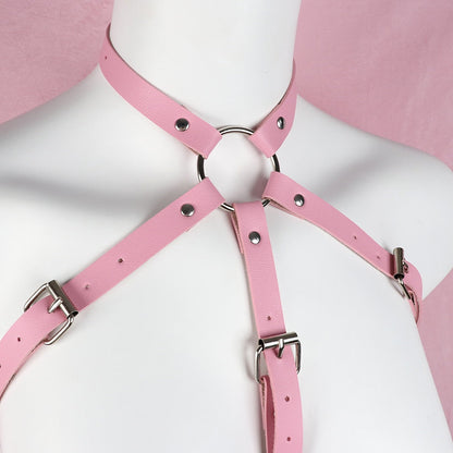 Różowy harness