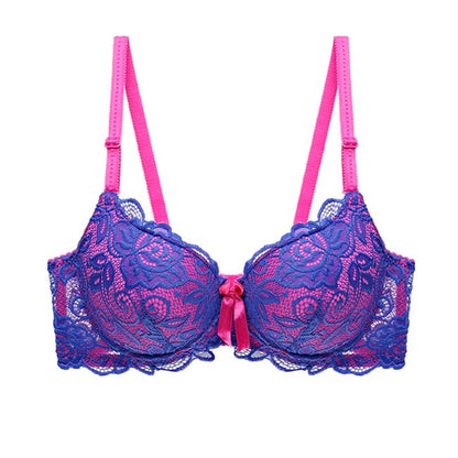 Koronkowy biustonosz PLUS SIZE dwukolorowy