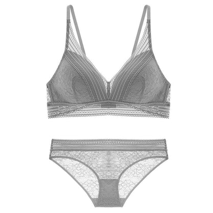 Komplet bielizny z koronkowym haftem