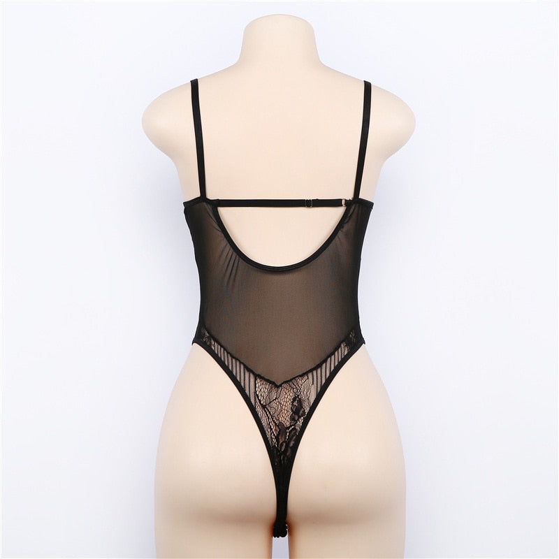Body koronkowe transparentne