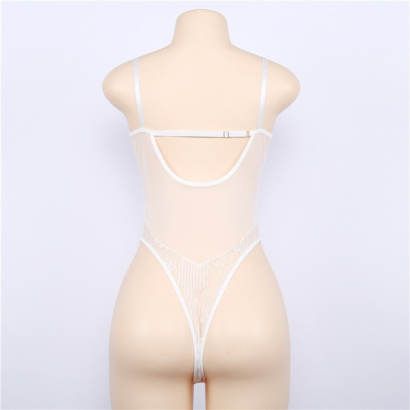 Body koronkowe transparentne