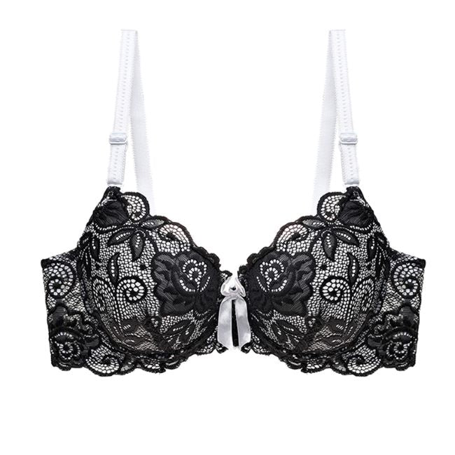Koronkowy biustonosz PLUS SIZE dwukolorowy