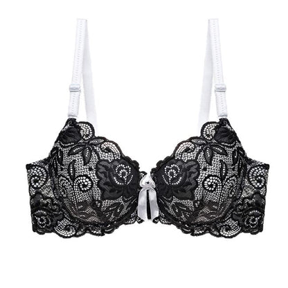 Koronkowy biustonosz PLUS SIZE dwukolorowy
