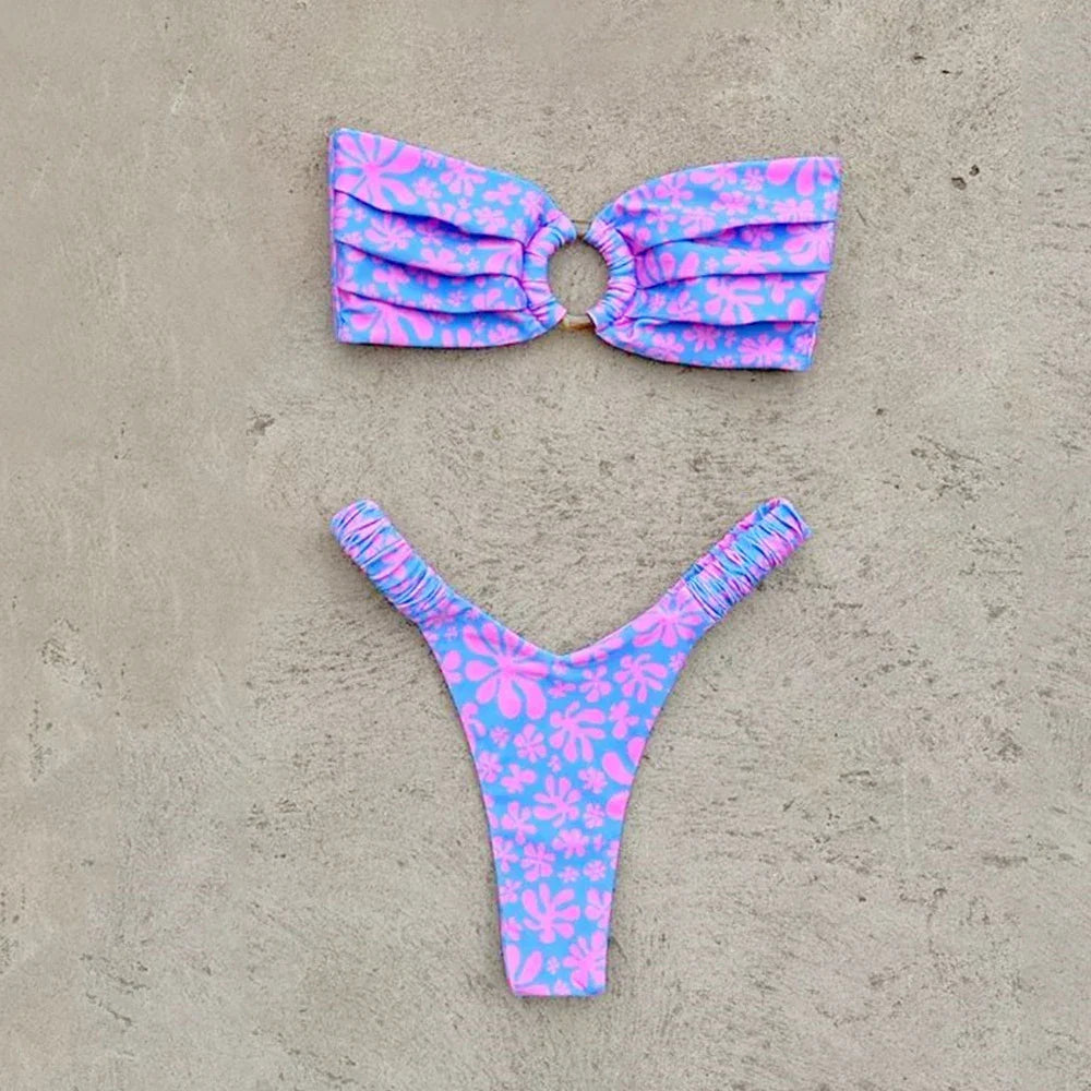 Bikini z printem w kwiaty