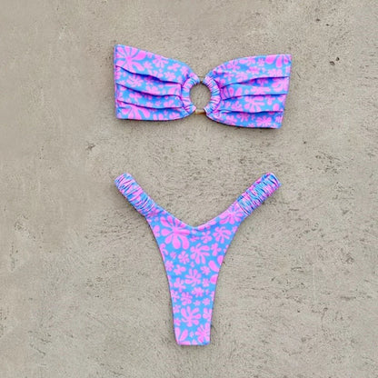 Bikini z printem w kwiaty