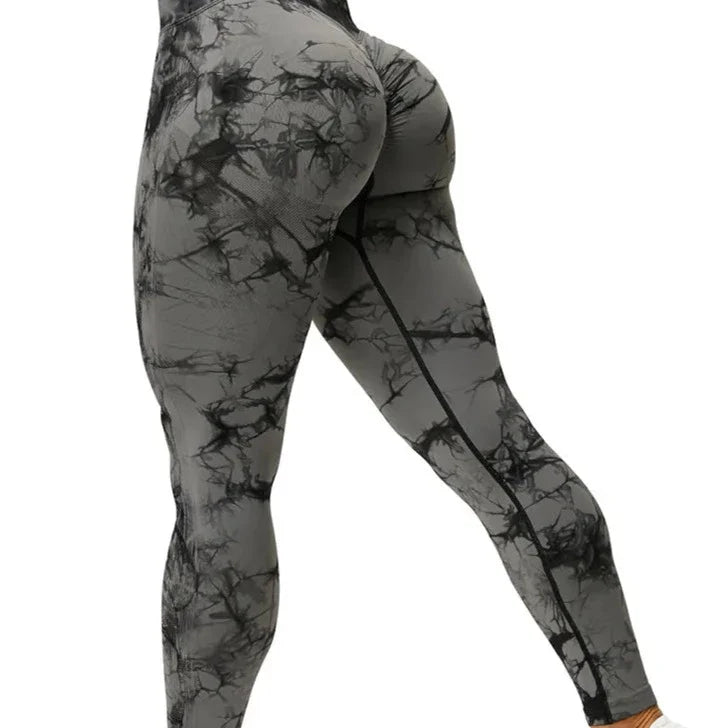 Legginsy sportowe tie-dye