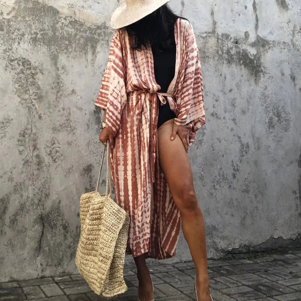 Plażowe kimono Tie Dye