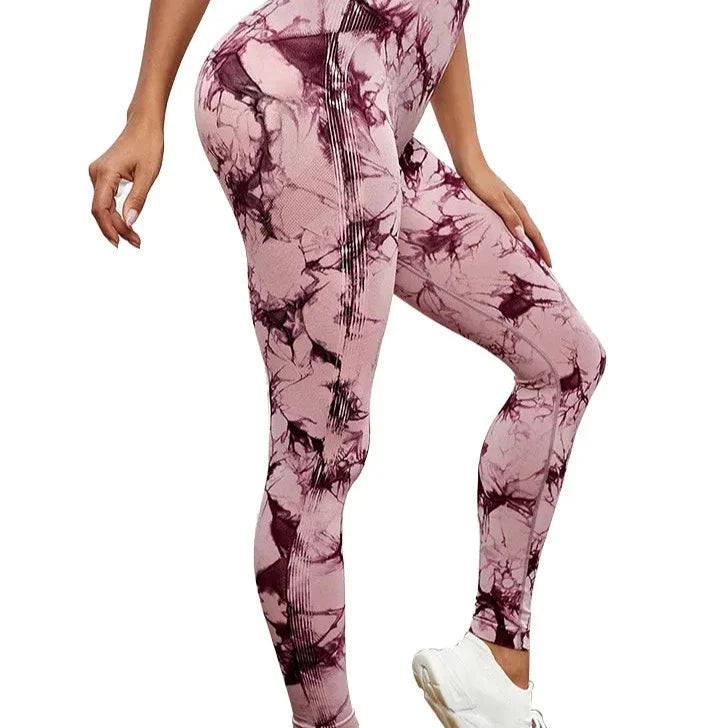 Legginsy sportowe tie-dye