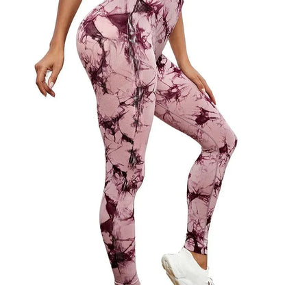 Legginsy sportowe tie-dye