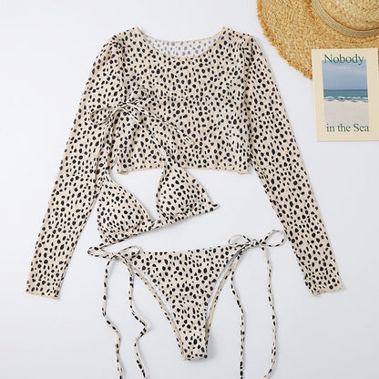 Kostium bikini z siateczkowym topem
