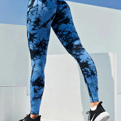 Legginsy sportowe tie-dye