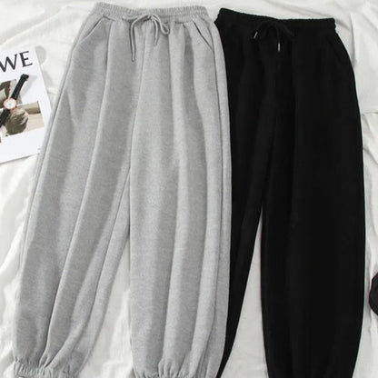 Luźne spodnie dresowe z wiązaniem