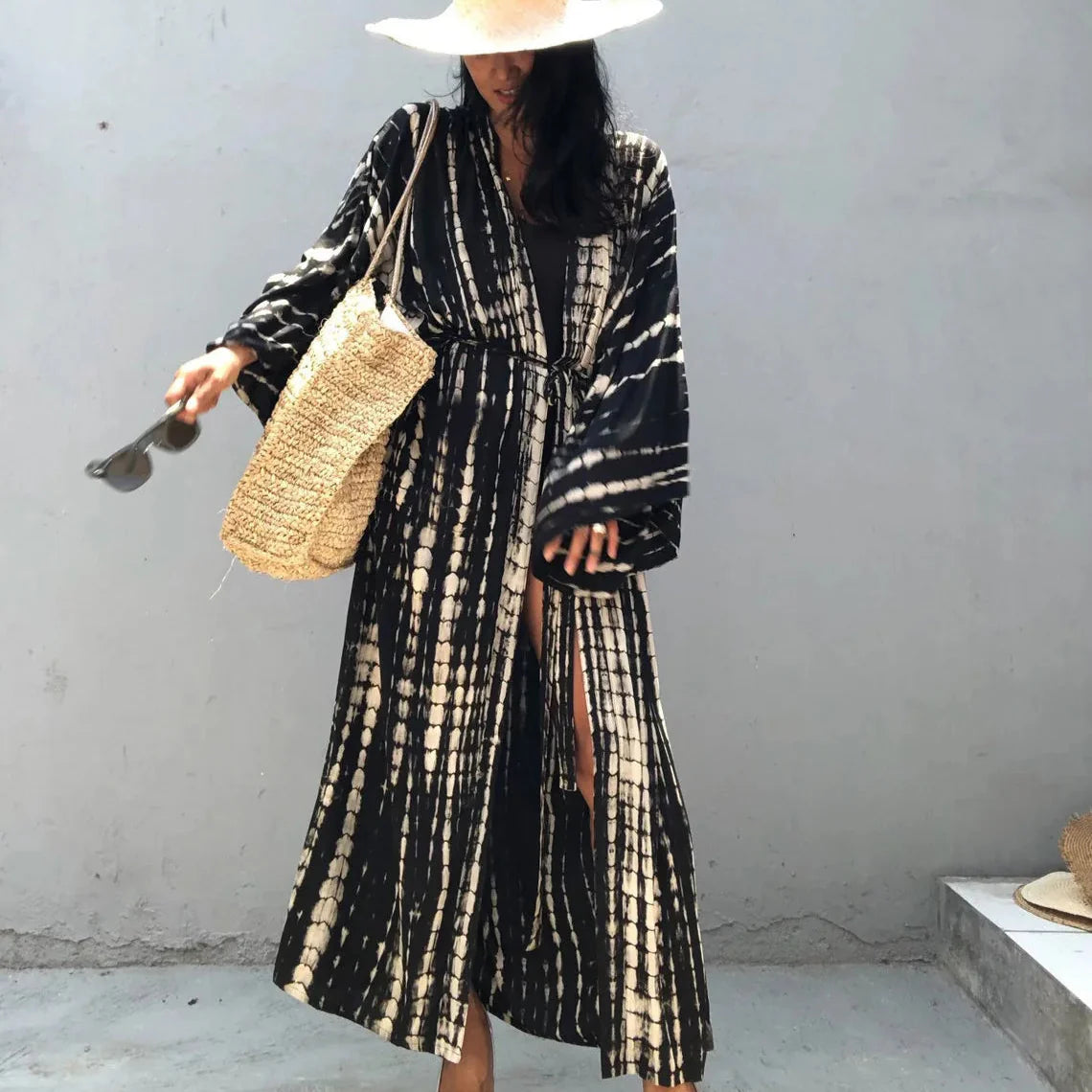 Plażowe kimono Tie Dye