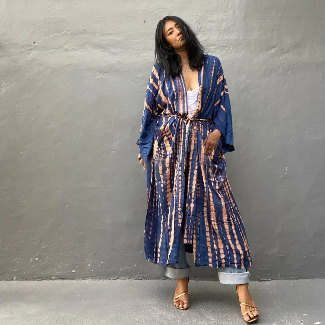Plażowe kimono Tie Dye