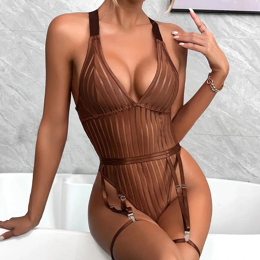 Body z pasem do pończoch