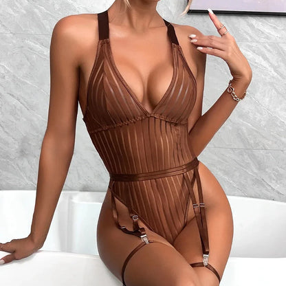 Body z pasem do pończoch