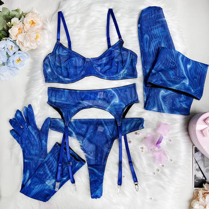 5-częsciowy komplet bielizny tie dye