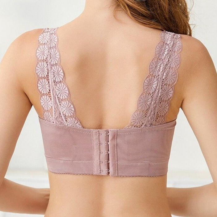 Biustonosz PLUS SIZE z paskami na dekolcie